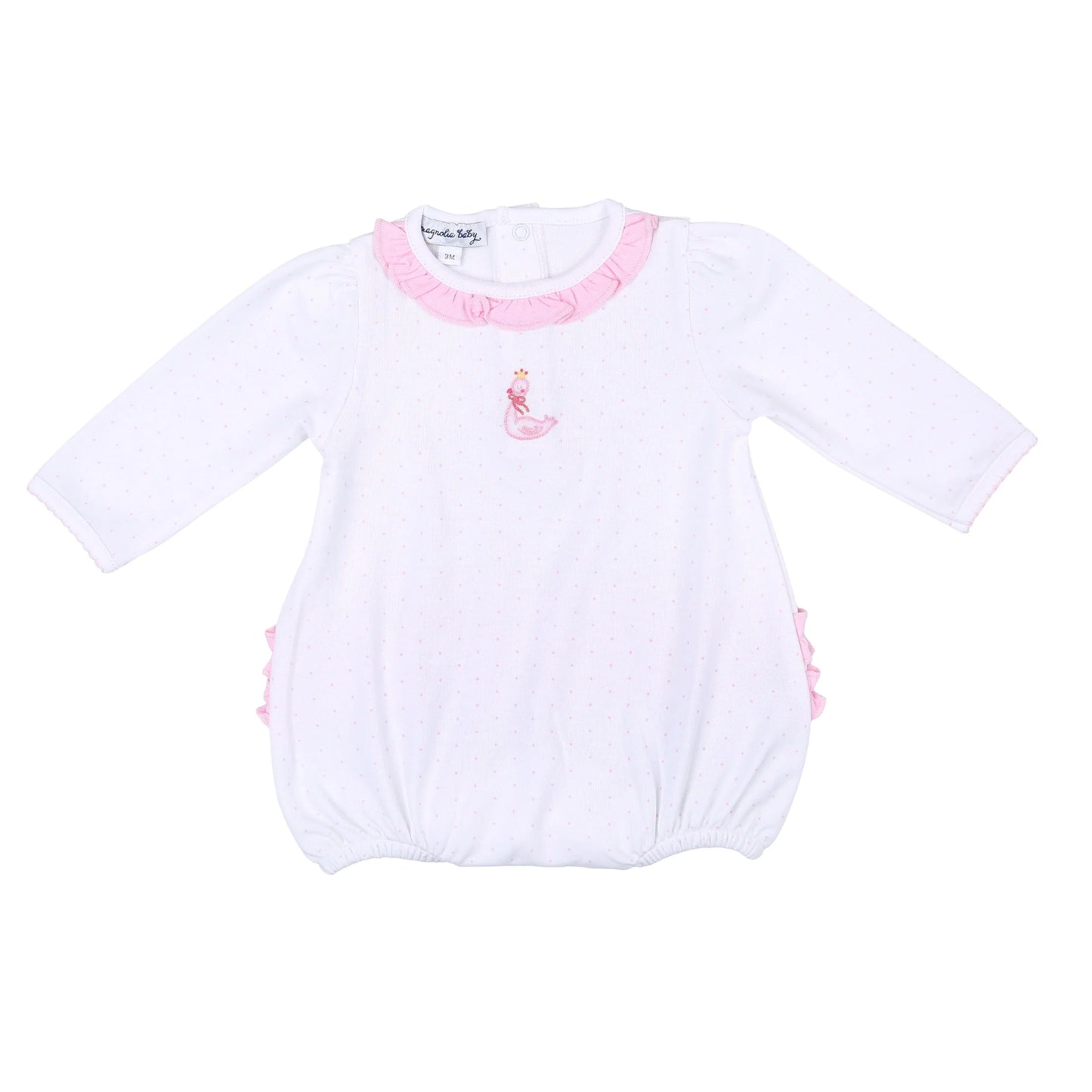 Princess Swan Embroidered Ruffle Bubble