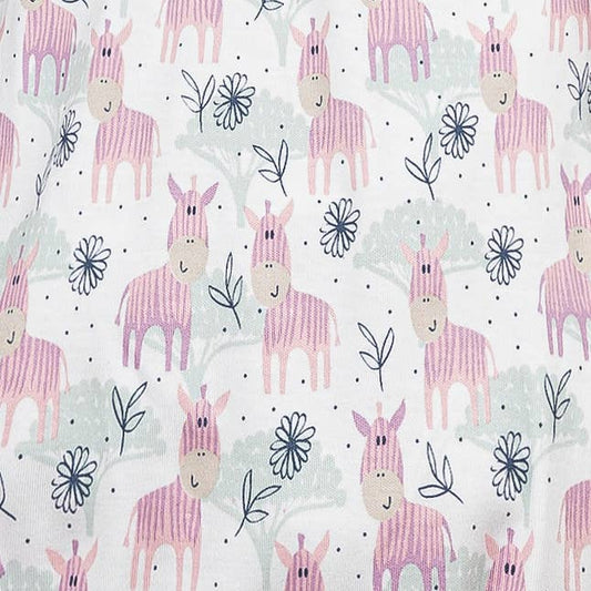 Mingling Zebras Pima Yoke Romper