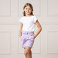 Organic Lavender Floral Linen Shorts