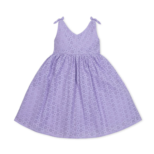 Organic Lavender Eyelet Organic Dress