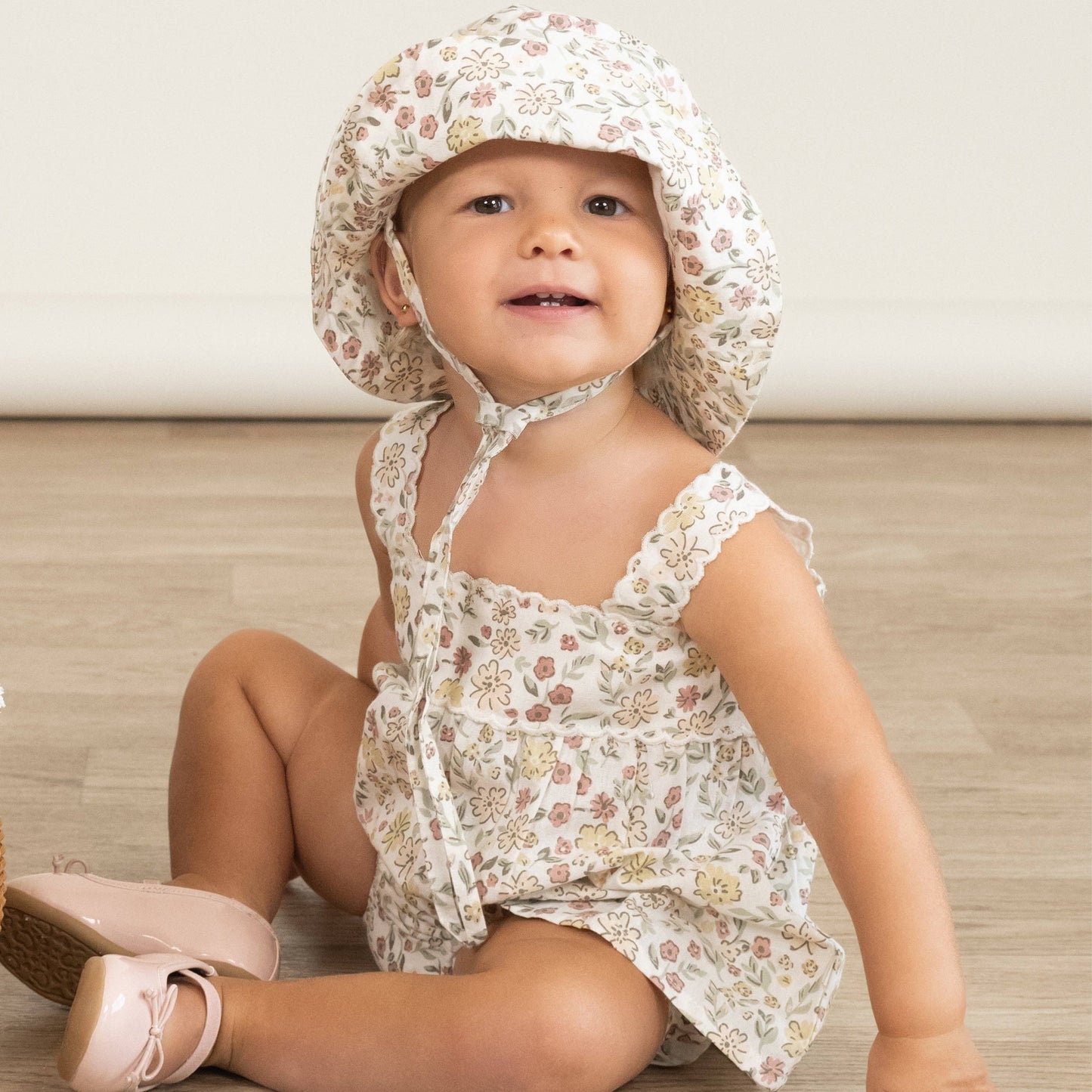 Organic Wild Meadow Scalloped Shirt & Bloomers Set