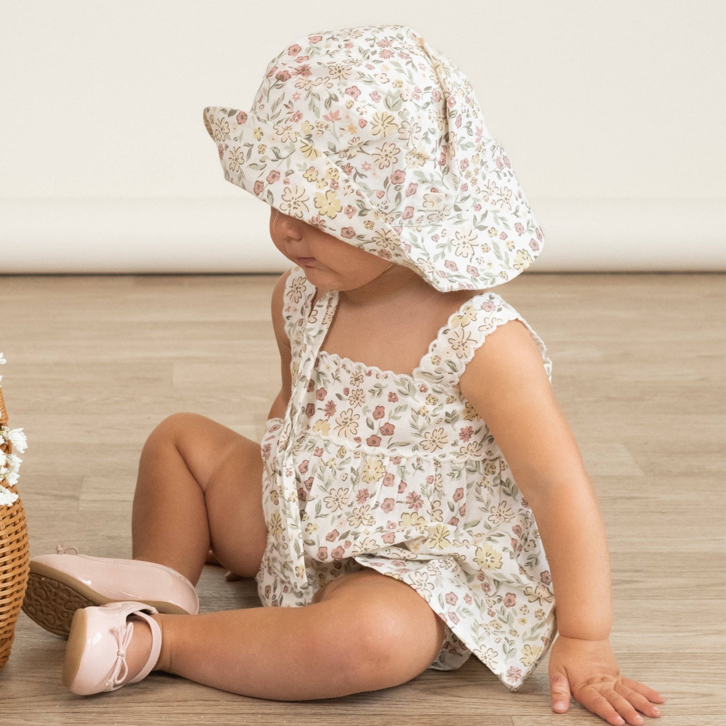 Organic Wild Meadow Scalloped Shirt & Bloomers Set