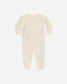 Organic Wrap Knit Footie - Heathered Natural