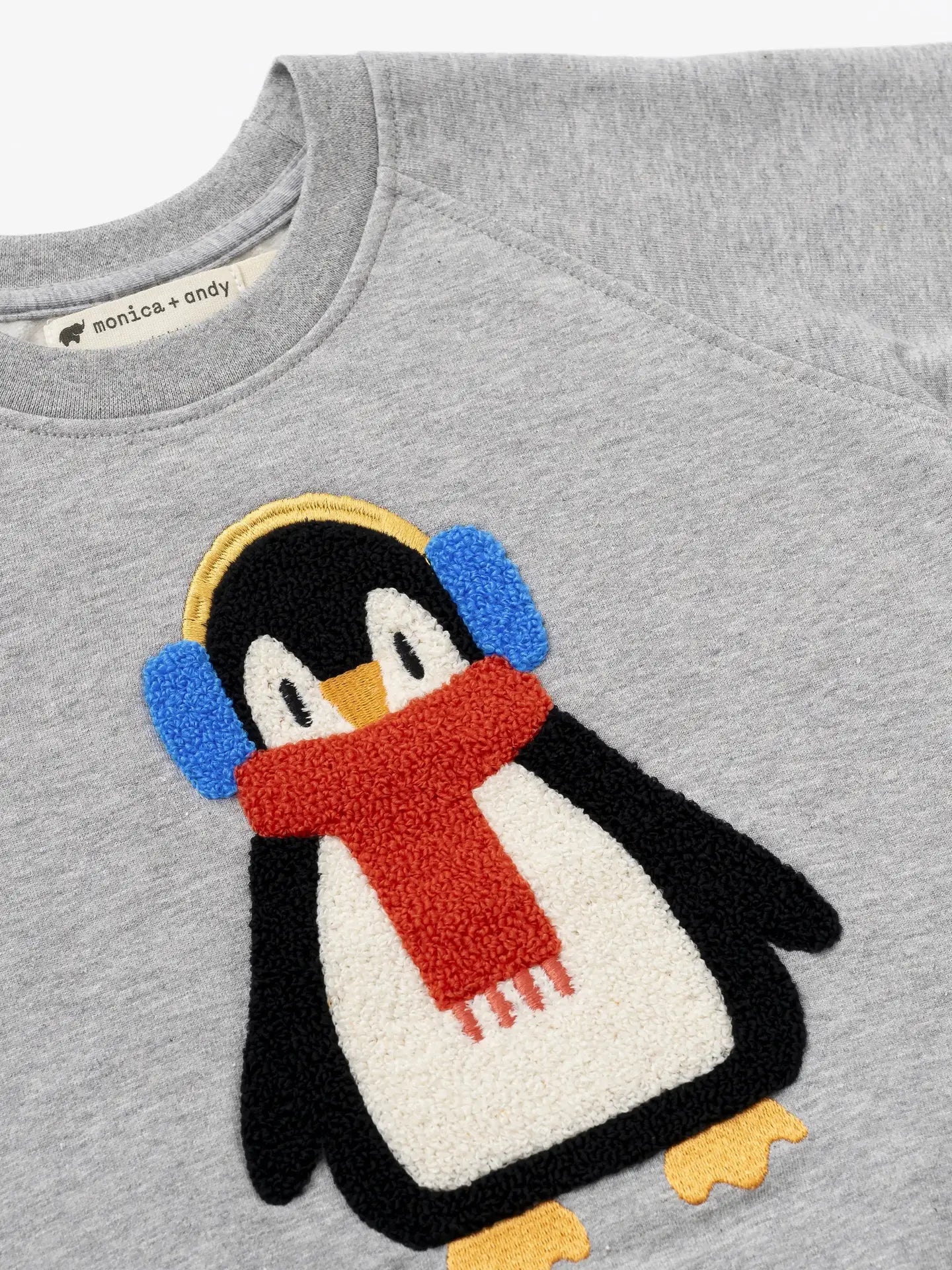 Organic Embroidered Penguin Sweatshirt
