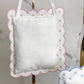 Pink Linen Baby Sleeping Sign Pillow