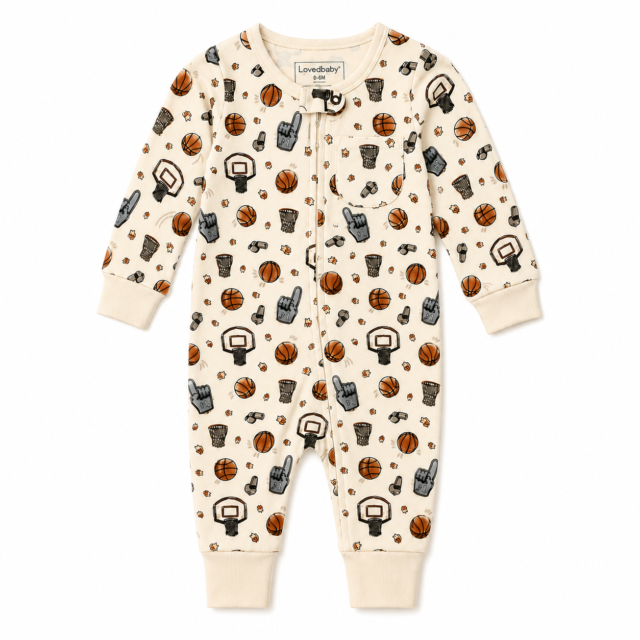 Organic Hoops Zip Romper