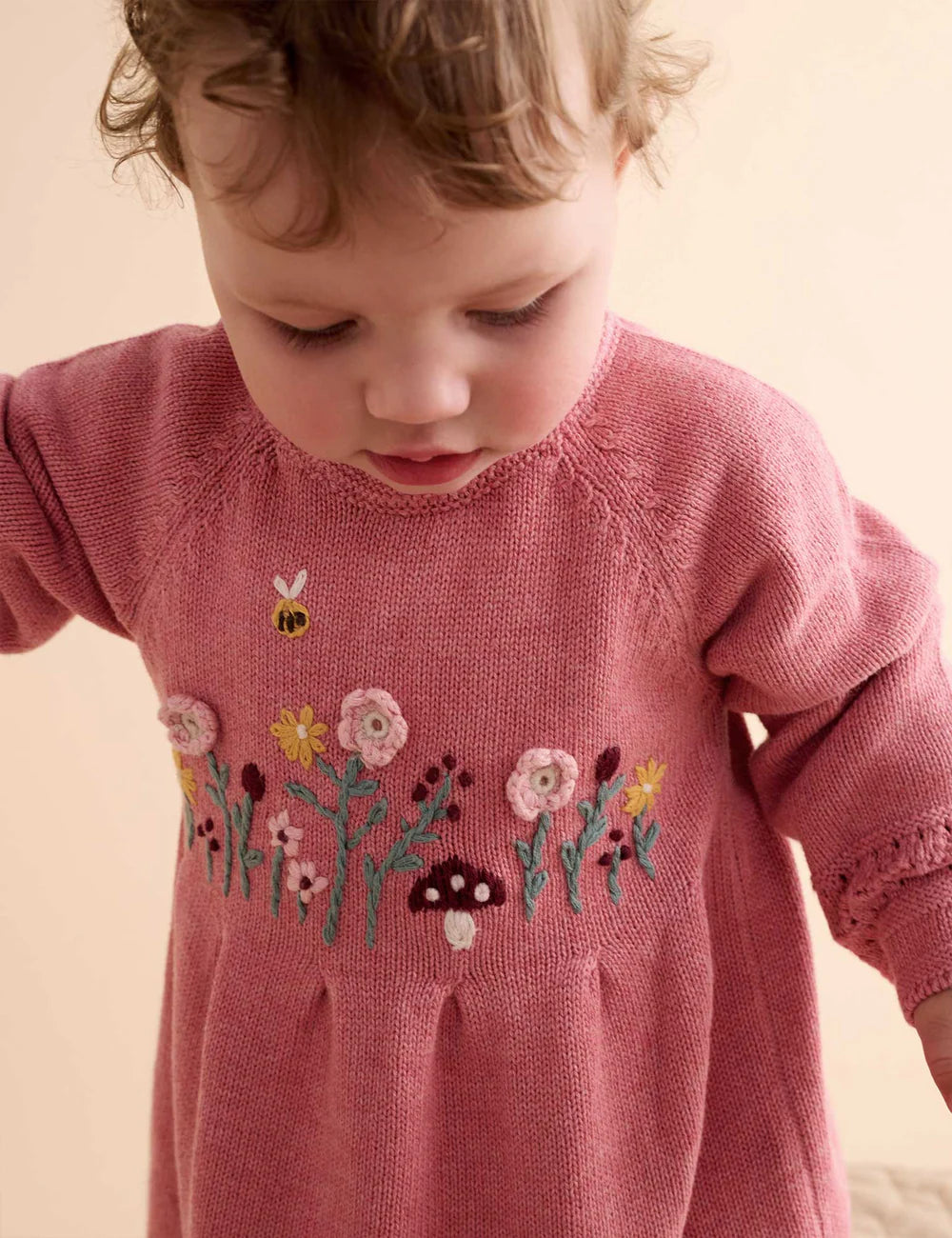 Organic Embroidered Knitted Dress