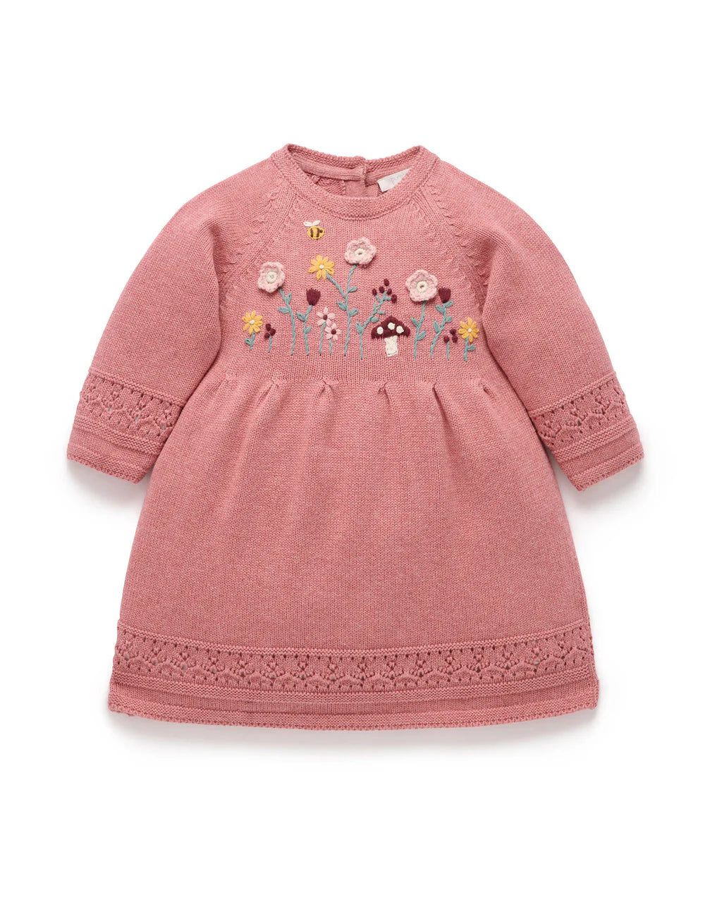 Organic Embroidered Knitted Dress