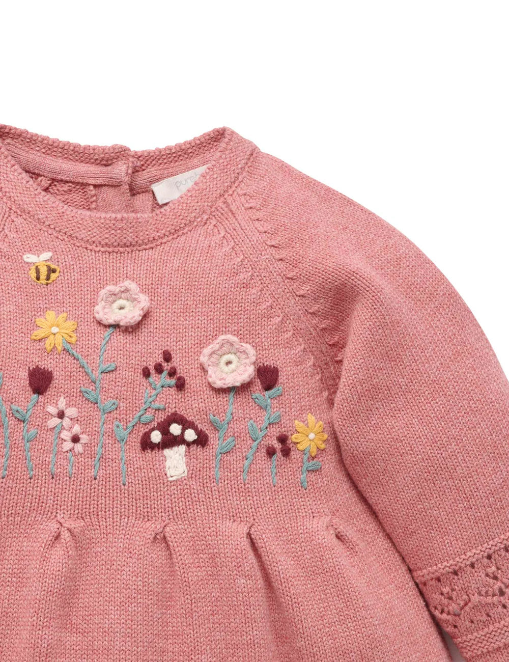 Organic Embroidered Knitted Dress