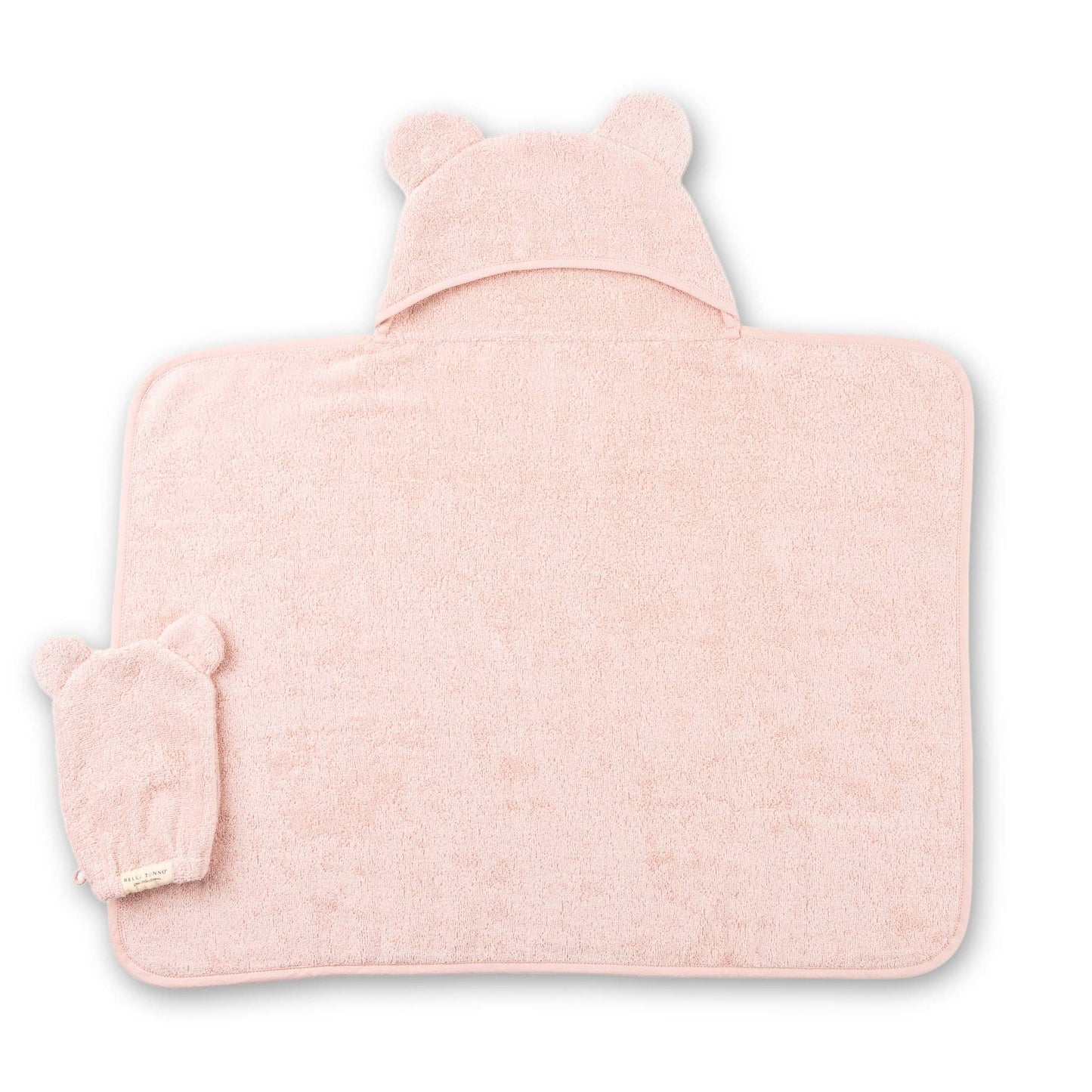 Hooded Towel + Wash Mitt Set- Blush