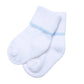 White w/ Blue Trim Pima Socks