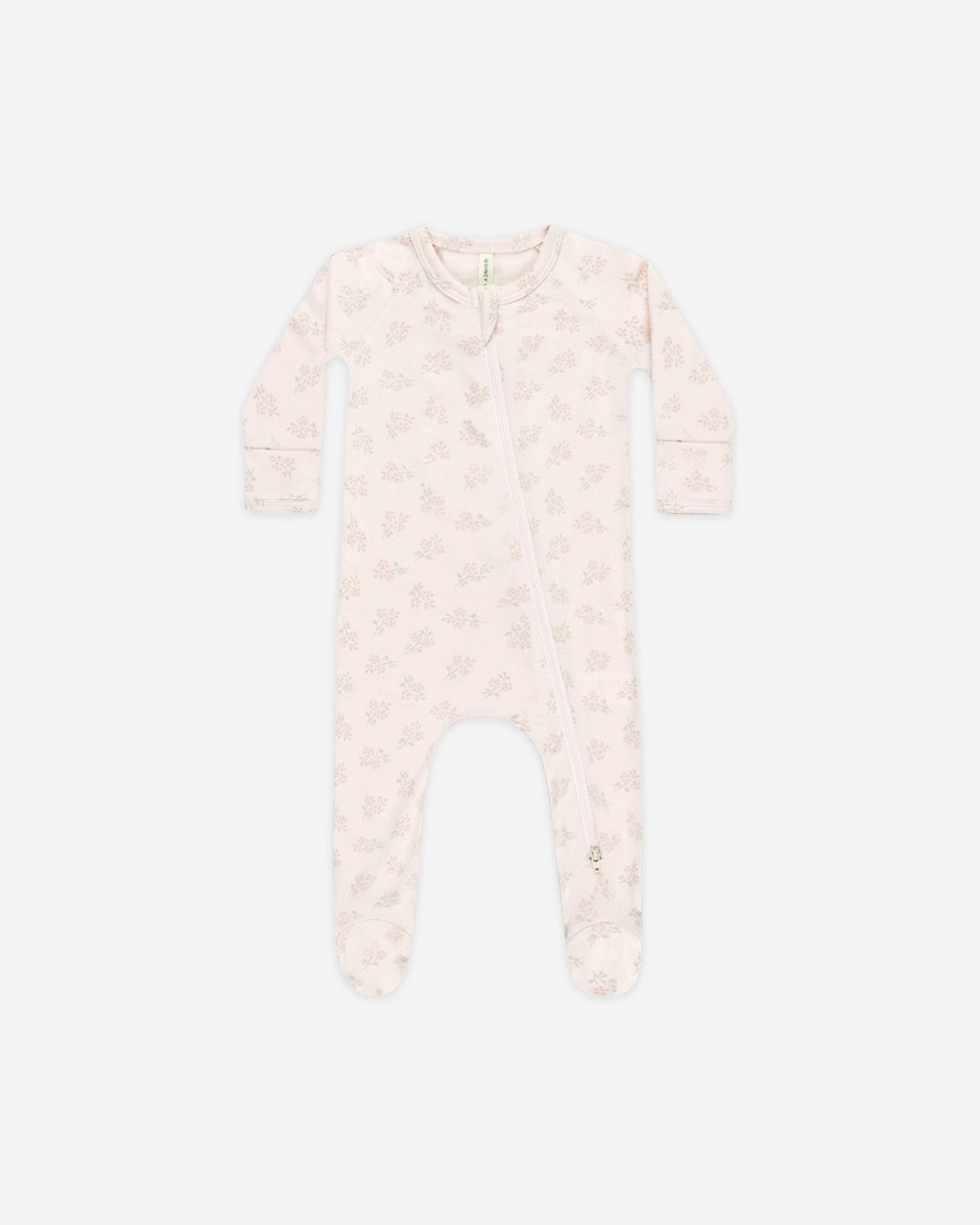 Pink Blossom Modal Zip Footie