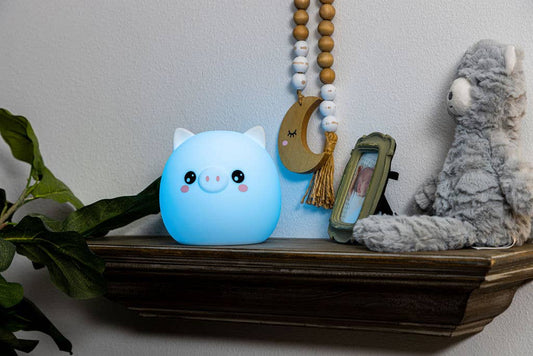 Lumipets LED Pig Night Light w/ Remote