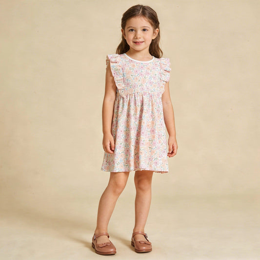Organic Peony Flutter Dress