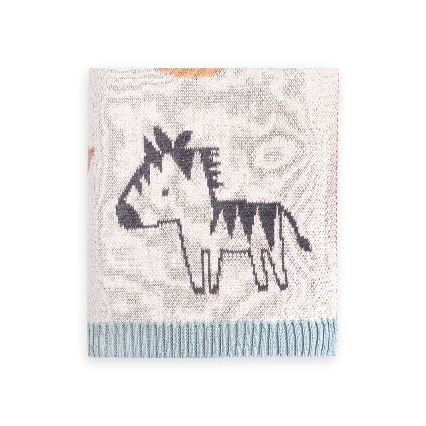 Organic Blue Alphabet Blanket