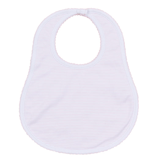 Pink Mini Stripes Pima Bib