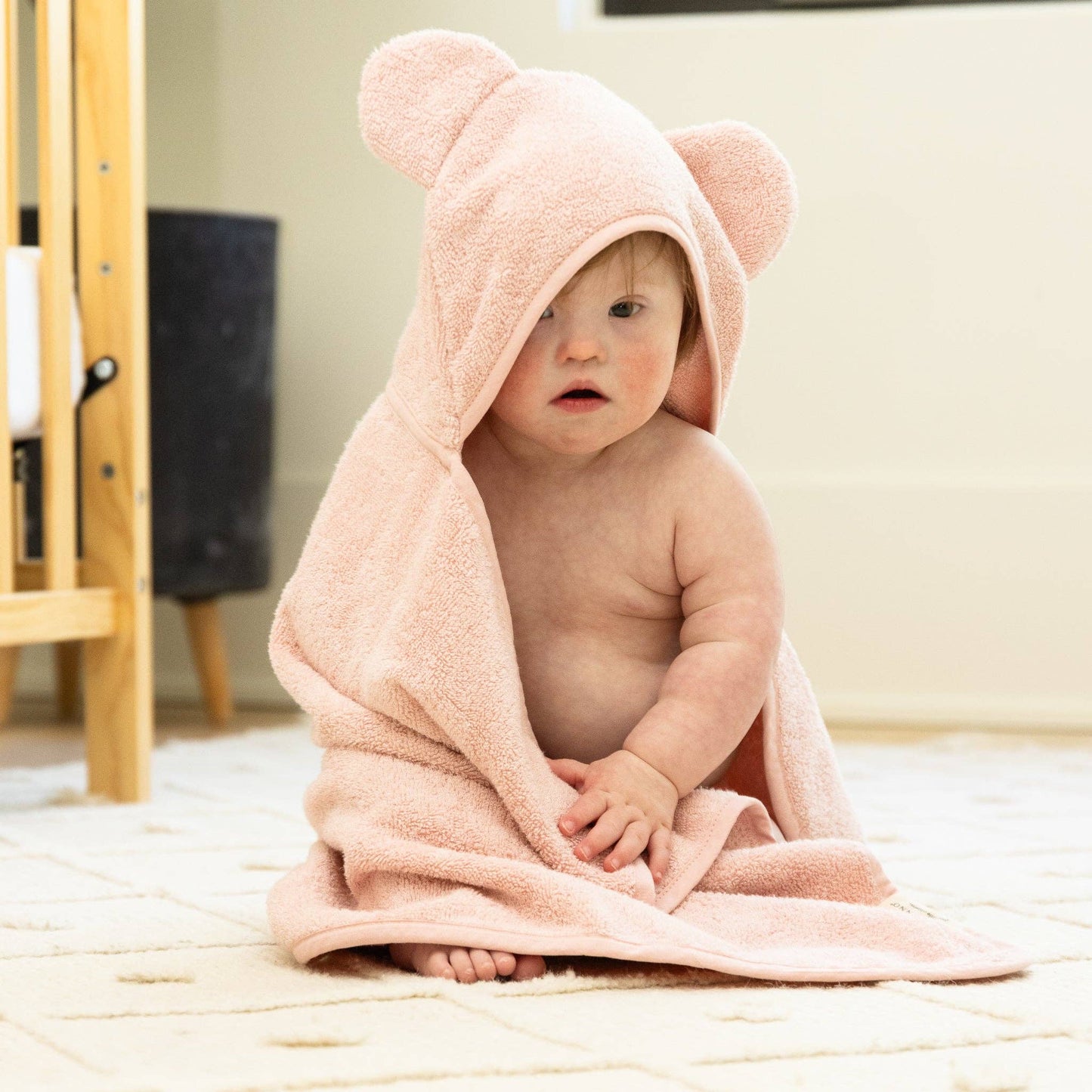 Hooded Towel + Wash Mitt Set- Blush