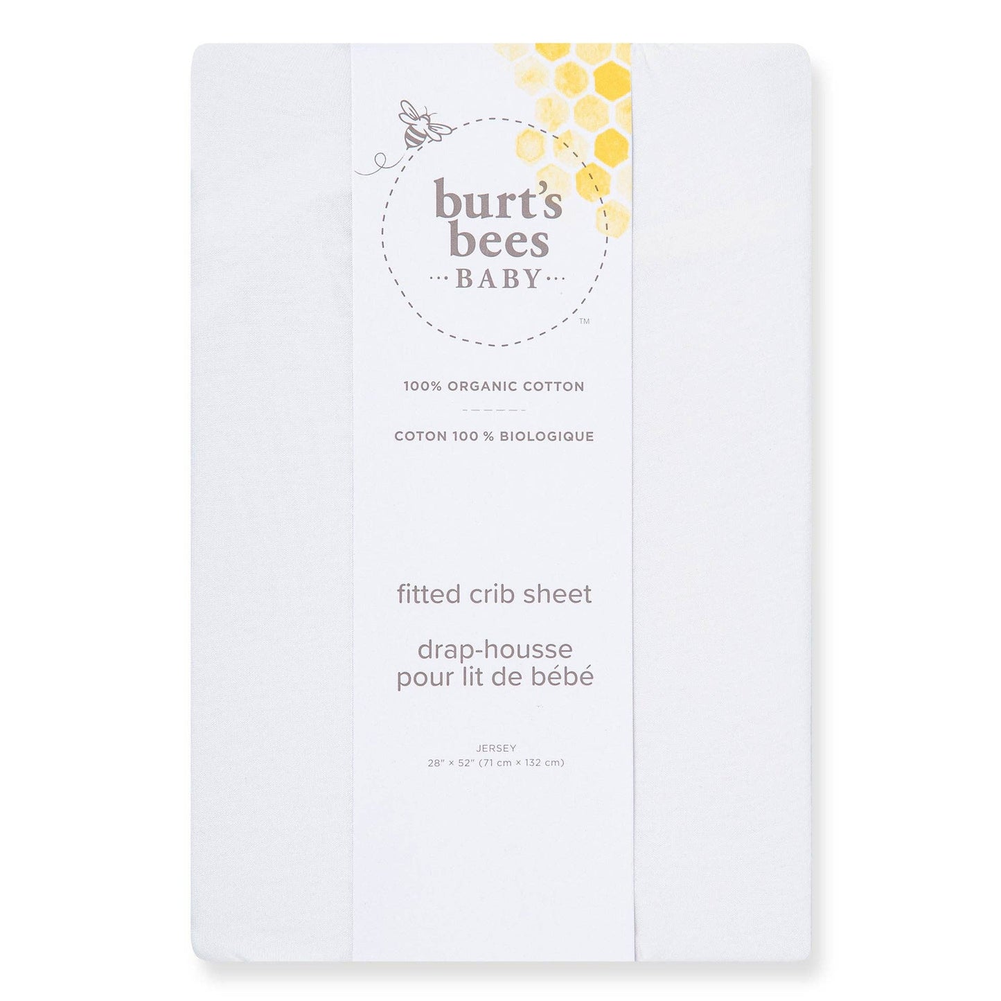 Solid Organic Fitted Crib Sheet - Cloud