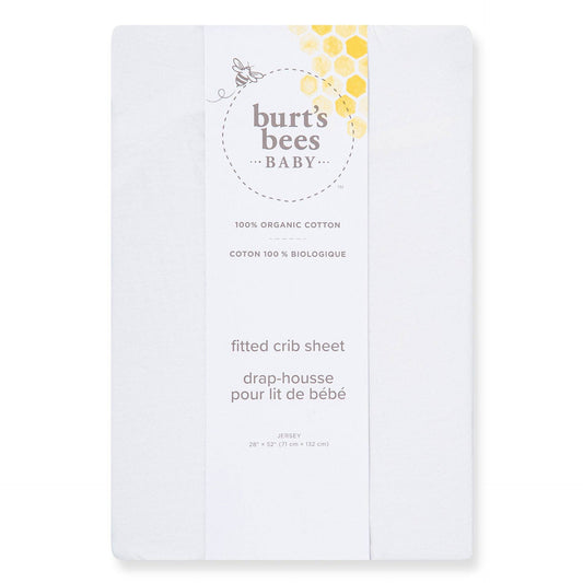 Solid Organic Fitted Crib Sheet - Cloud