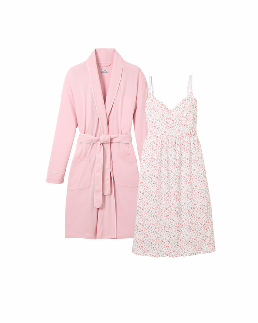 The Essential Pima Maternity Set - Pink & Dorset Floral