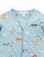 Organic Quilted Dragon Zip Footie