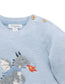 Organic Ice Melange Applique Dragon Sweater