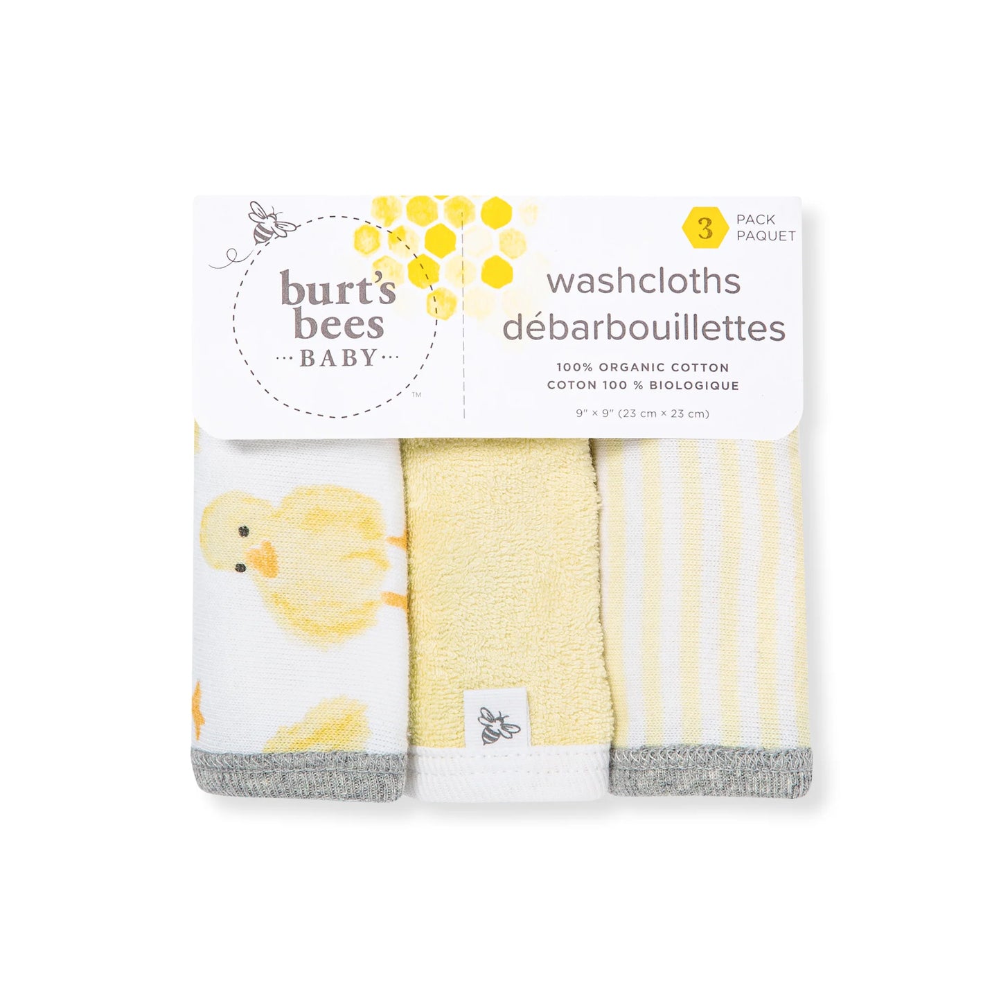 Organic Little Ducks Washcloths Set of 3