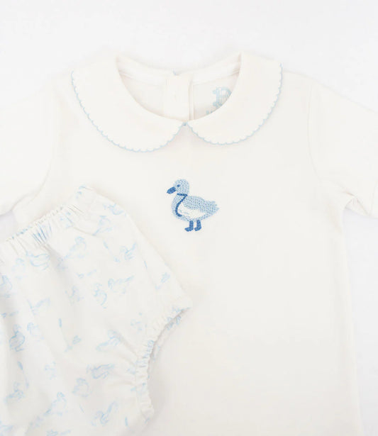 Little Duckling Pima Shirt + Bloomer Set