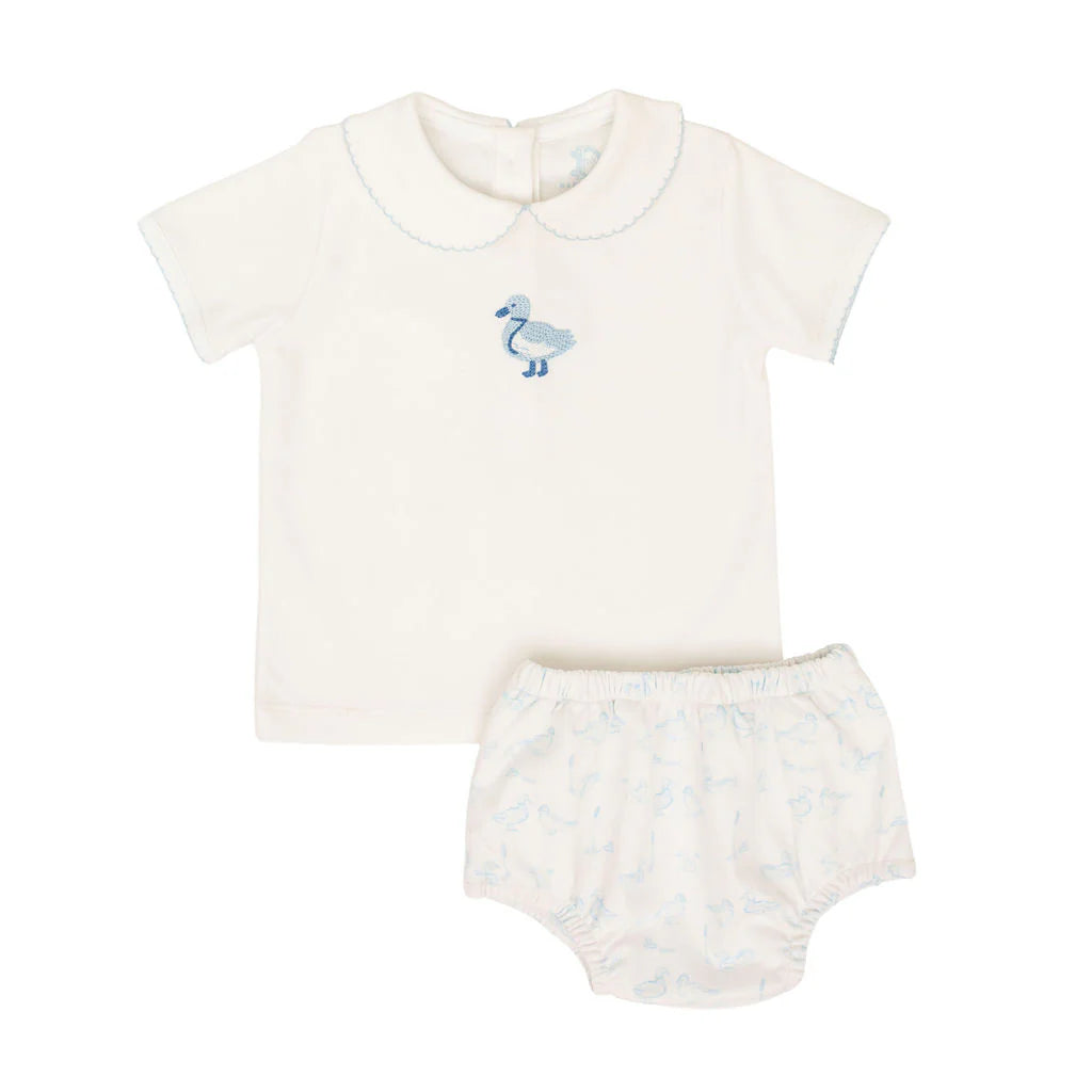 Little Duckling Pima Shirt + Bloomer Set