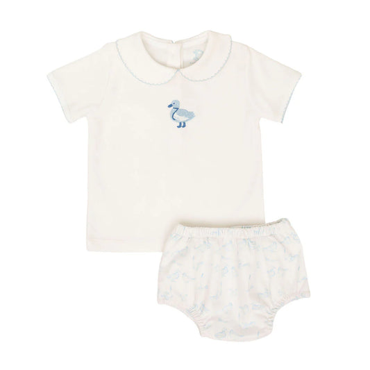 Little Duckling Pima Shirt + Bloomer Set