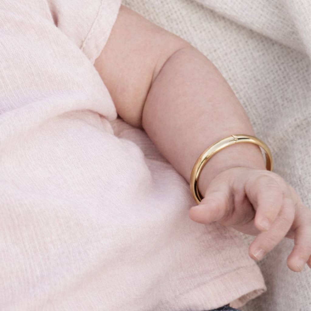 Gold Classic Bangle Bracelet: Small 0-12m