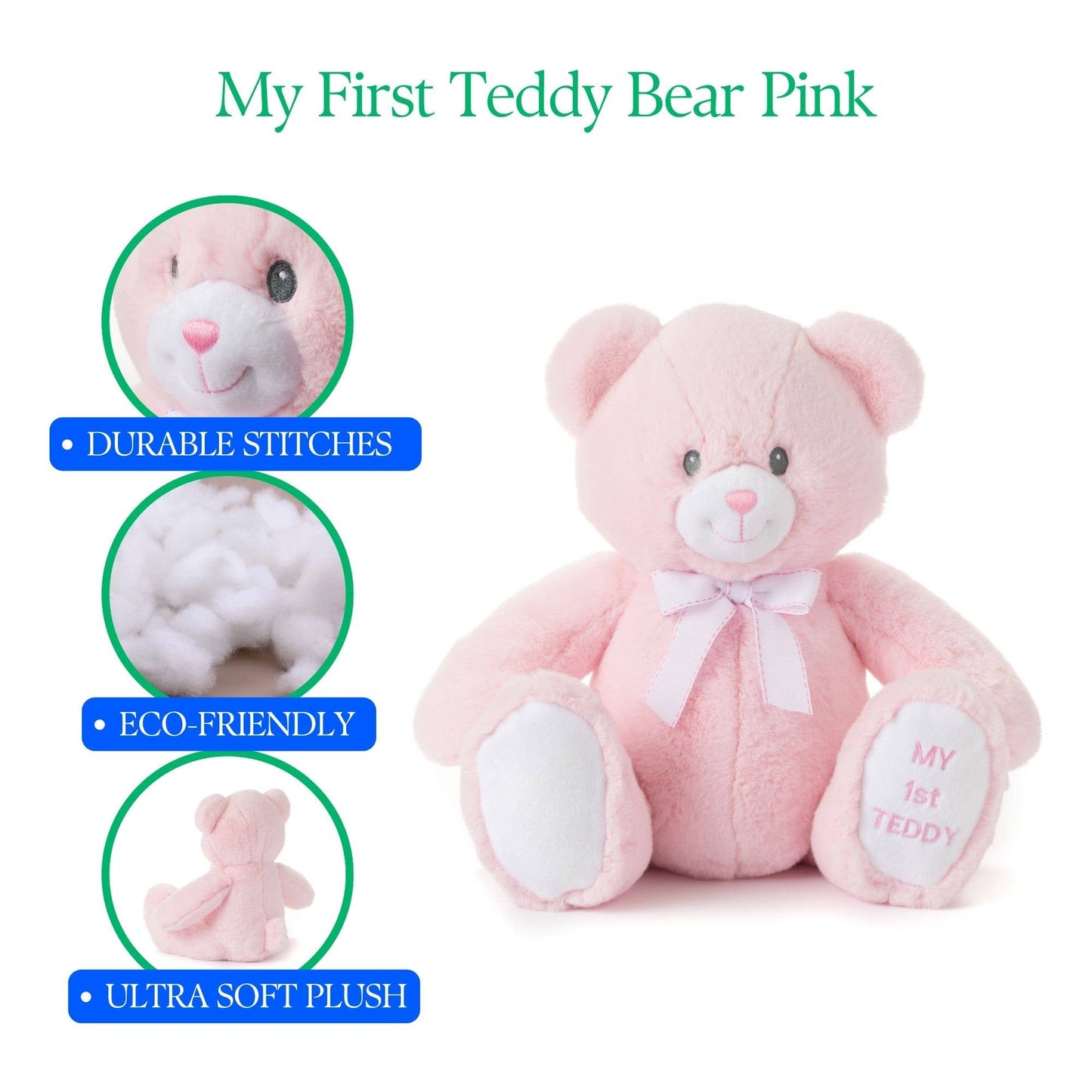 12" My First Teddy Bear Stuffed Animal - Pink