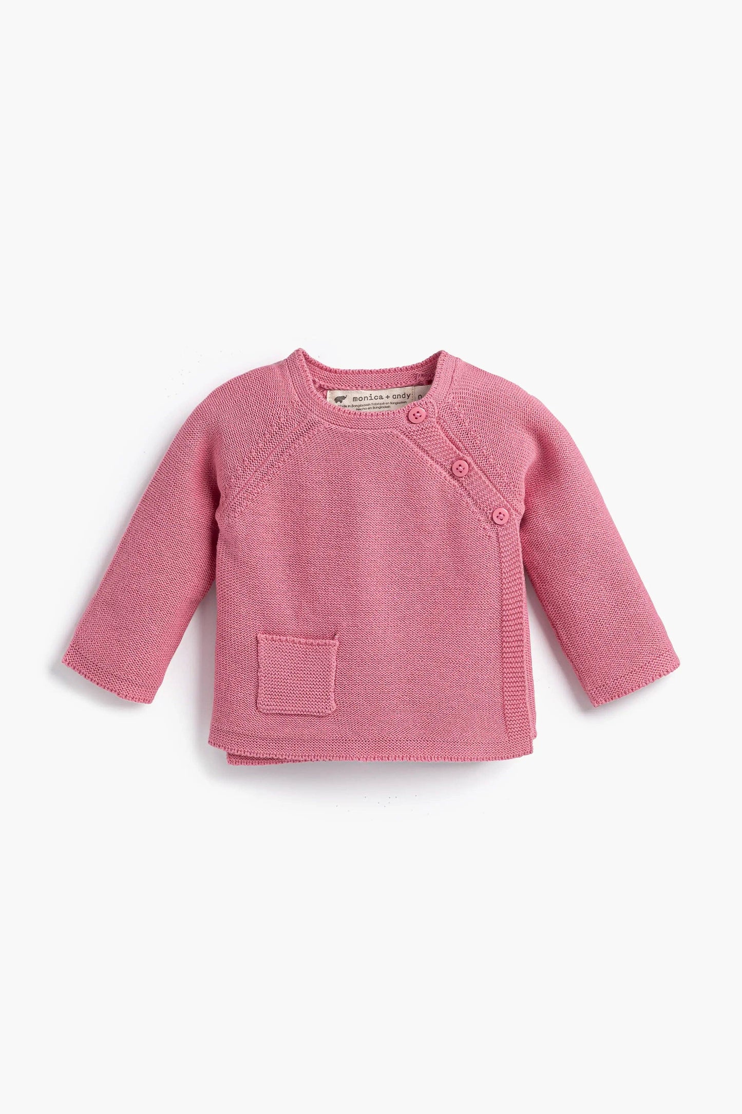 Organic Little Darling Knit Shirt + Pants - Mauve Pink