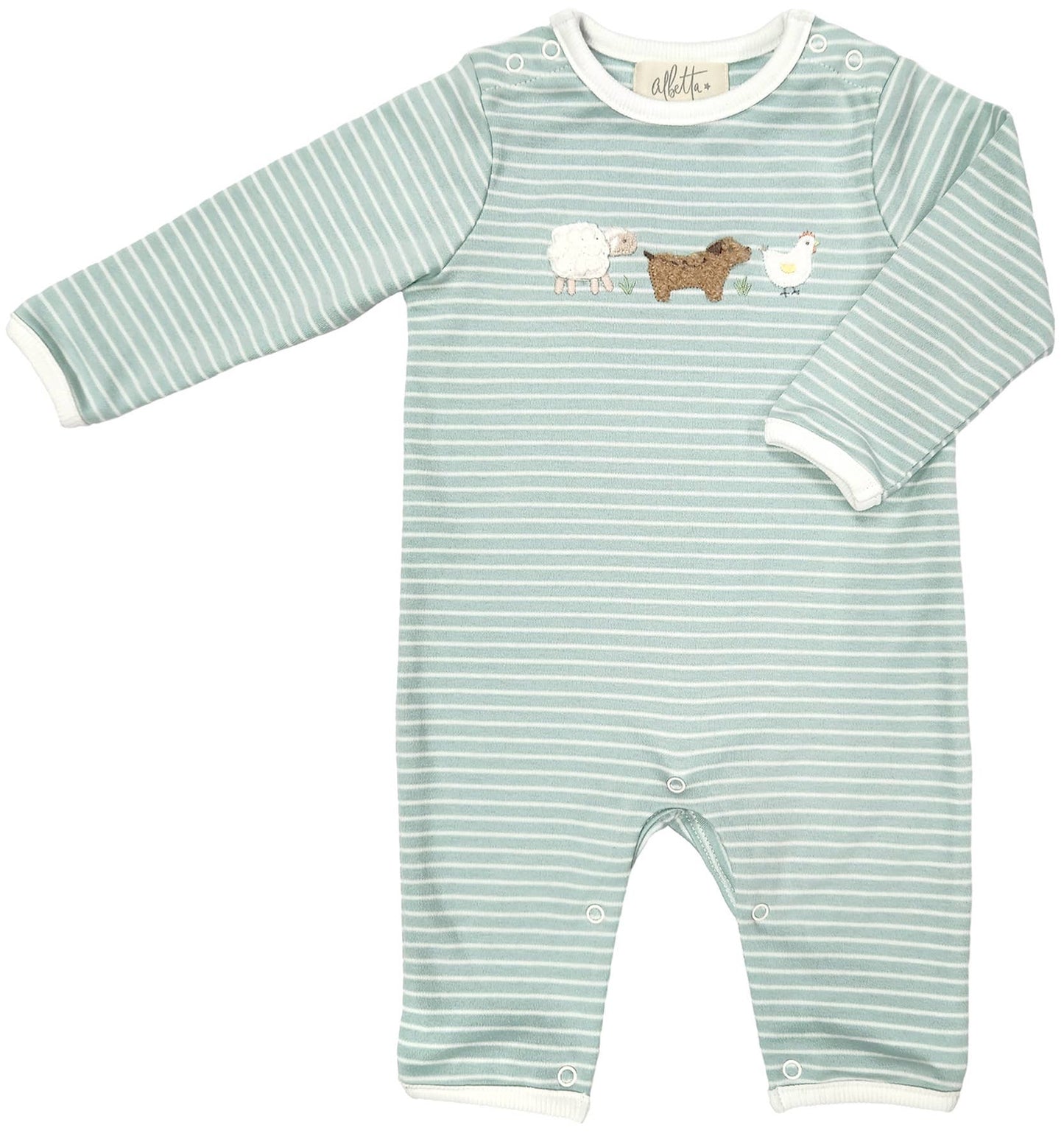 Organic Applique Farmyard Romper