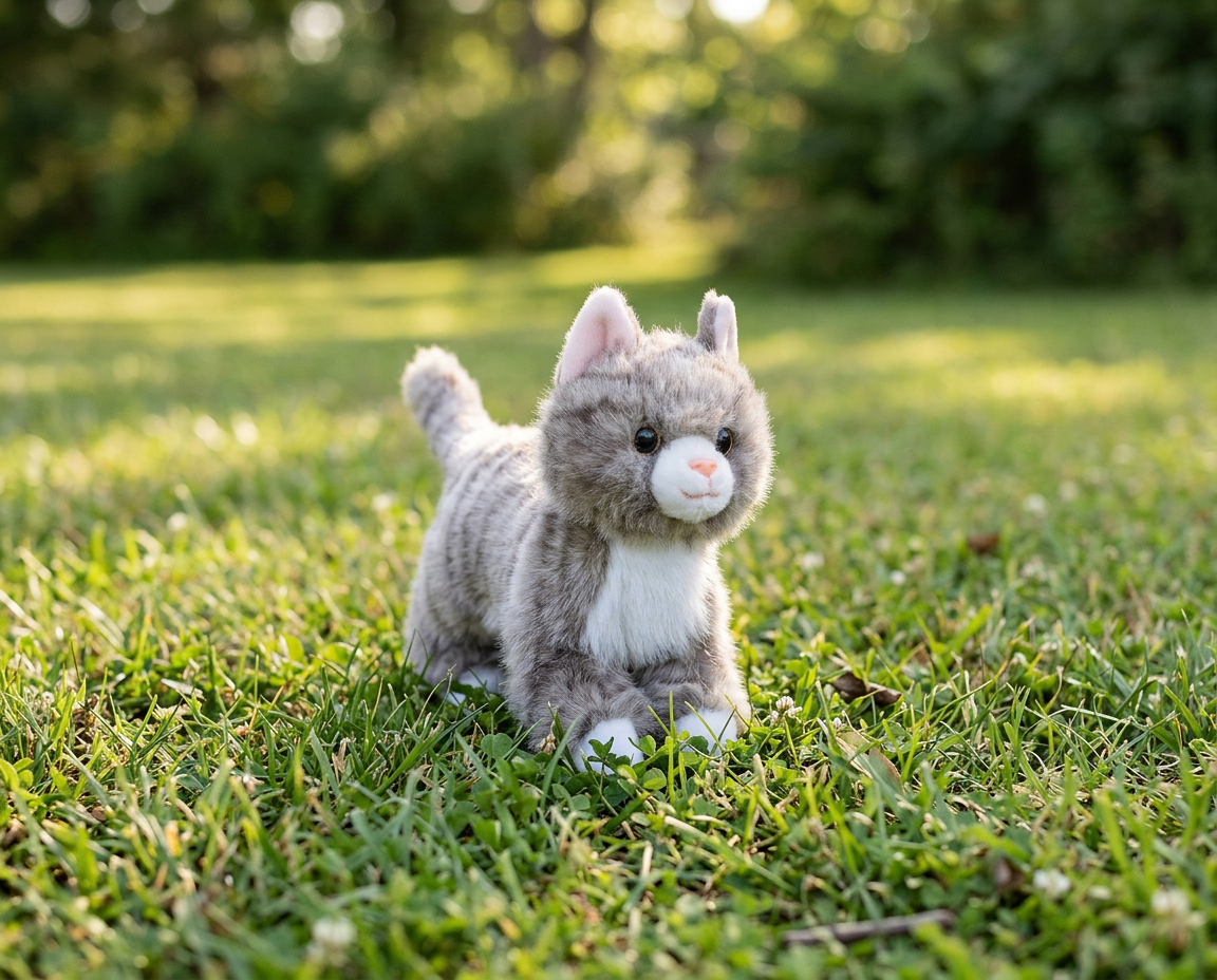 9" Grey Tabby Cat Stuffed Animal