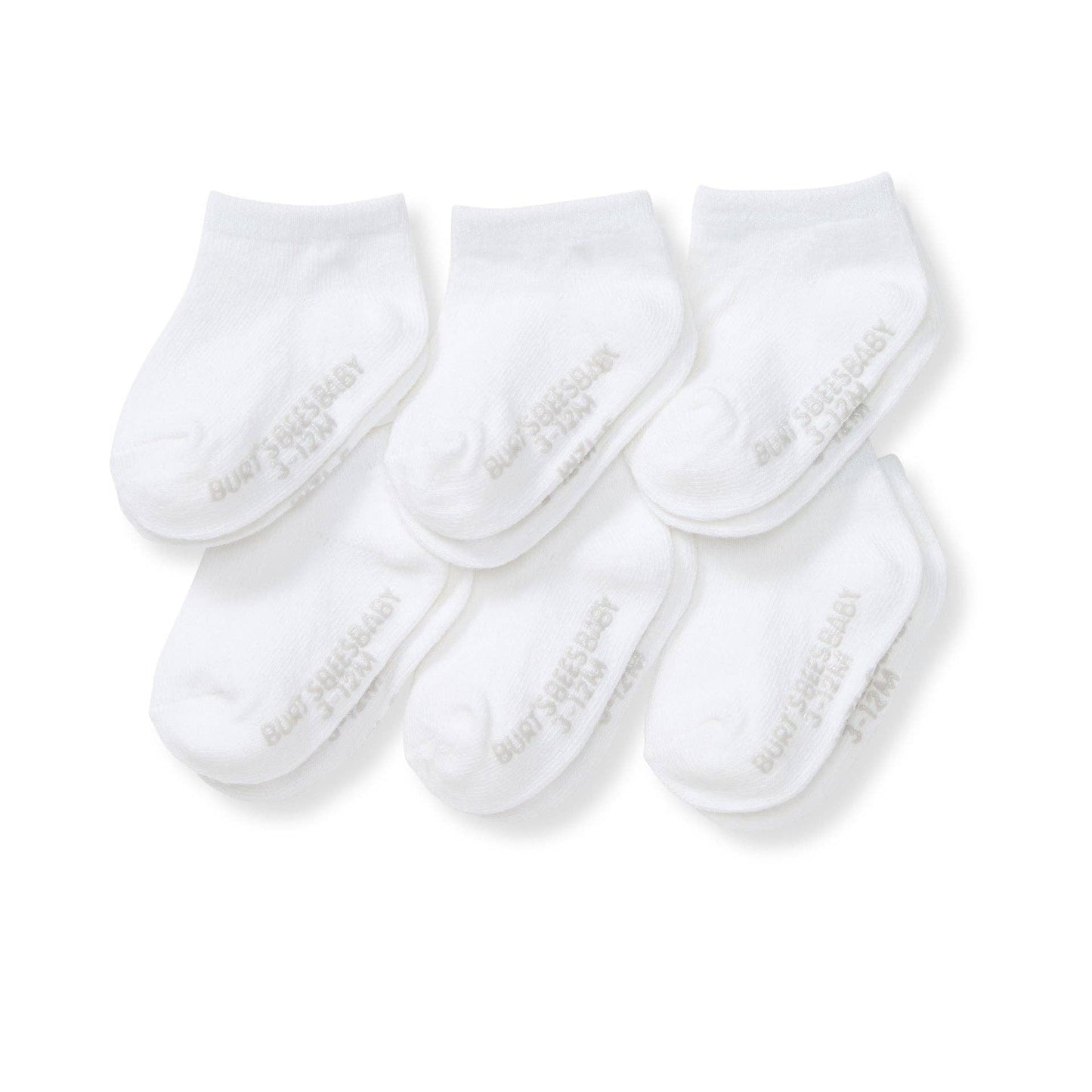 Solid Organic Baby Ankle Socks 6 Pack - Cloud