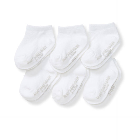 Solid Organic Baby Ankle Socks 6 Pack - Cloud