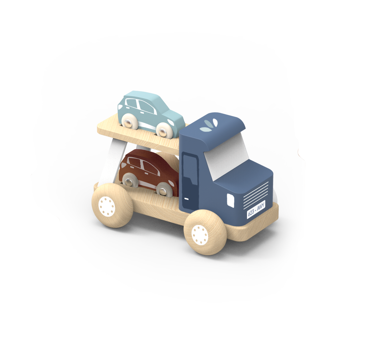Car Carrier Wooden Toy