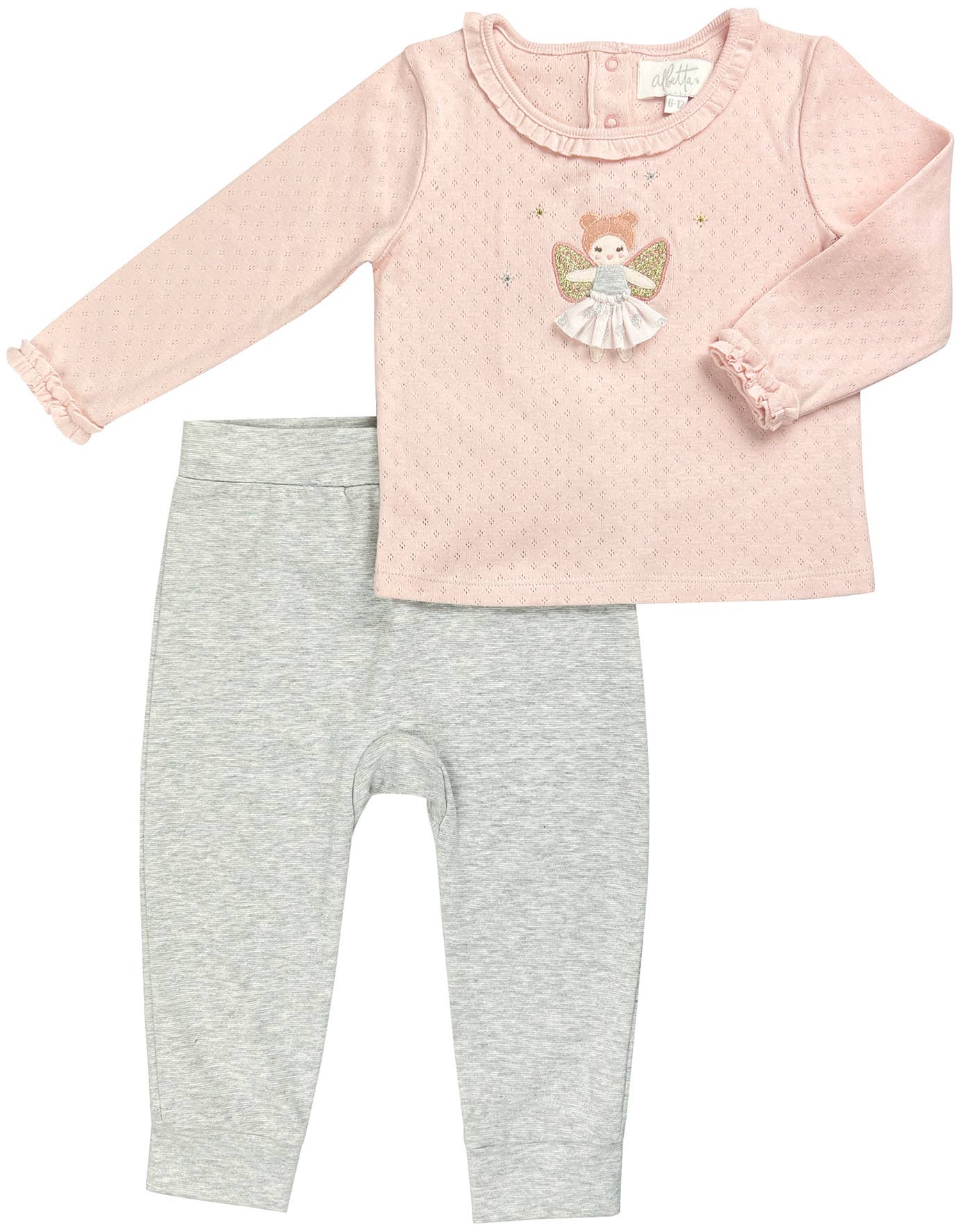 Applique Pippa Sparkle Fairy Shirt/Pant Set