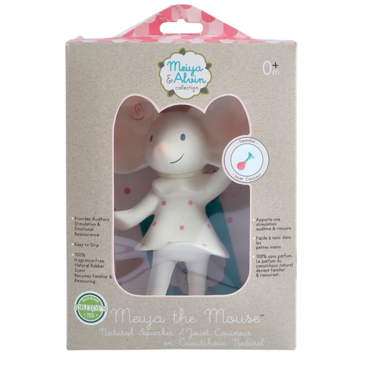 Meiya the Mouse Natural Rubber Squeaker Toy