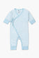 Organic Kimono Tie Romper - Blue French Stripe