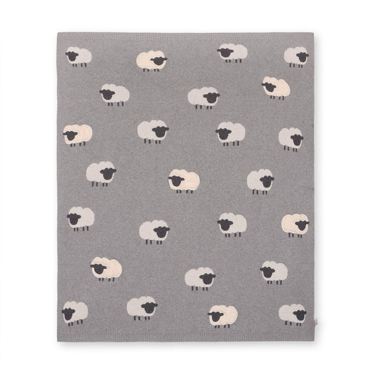 3D Organic Wooly Sheep Jacquard Blanket