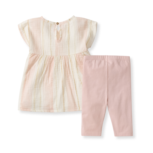 Organic Pacific Stripe Shirt & Pants Set