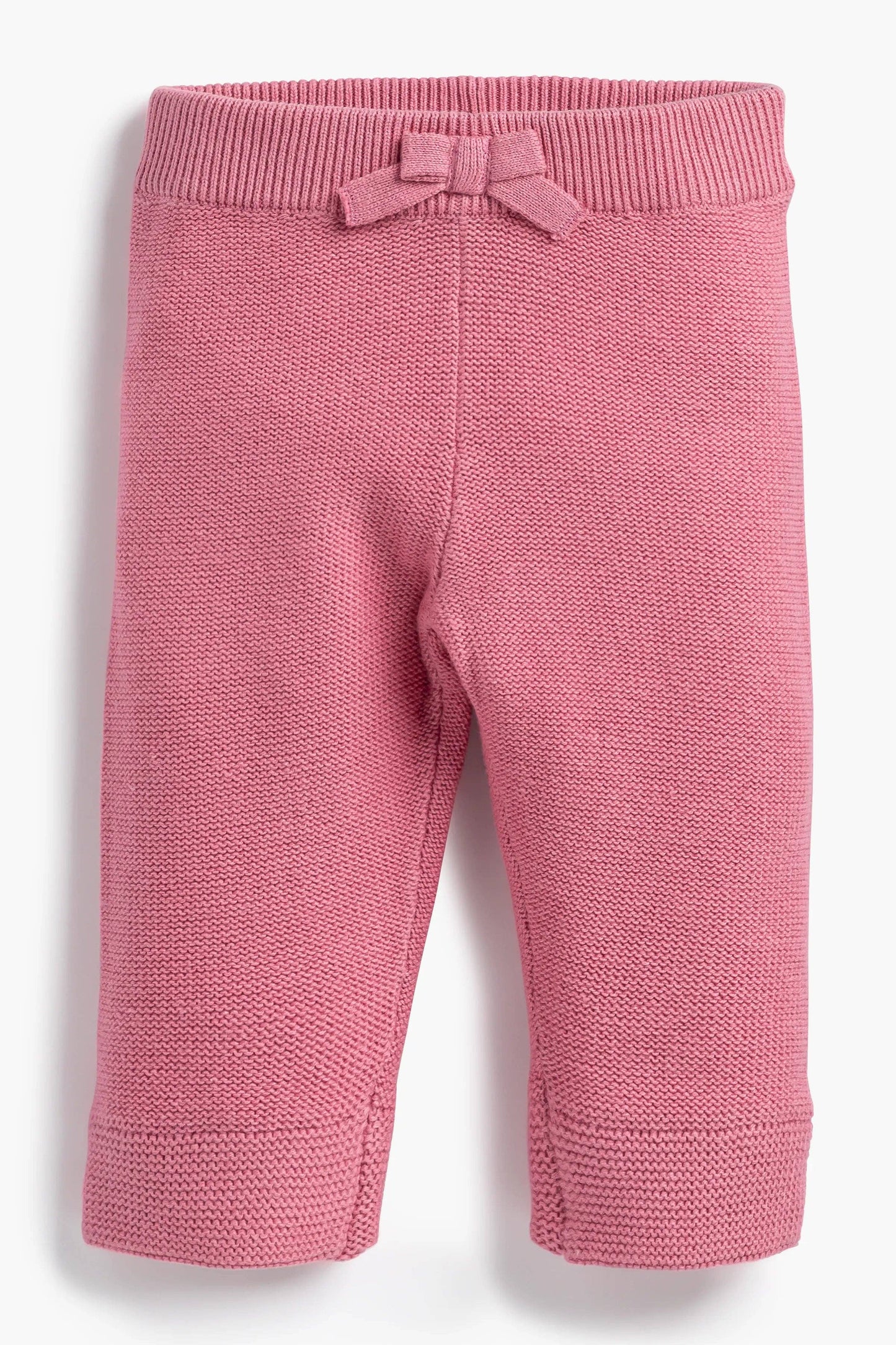 Organic Little Darling Knit Shirt + Pants - Mauve Pink