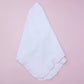 Ruffle Pima Receiving Blanket with Pink Trim