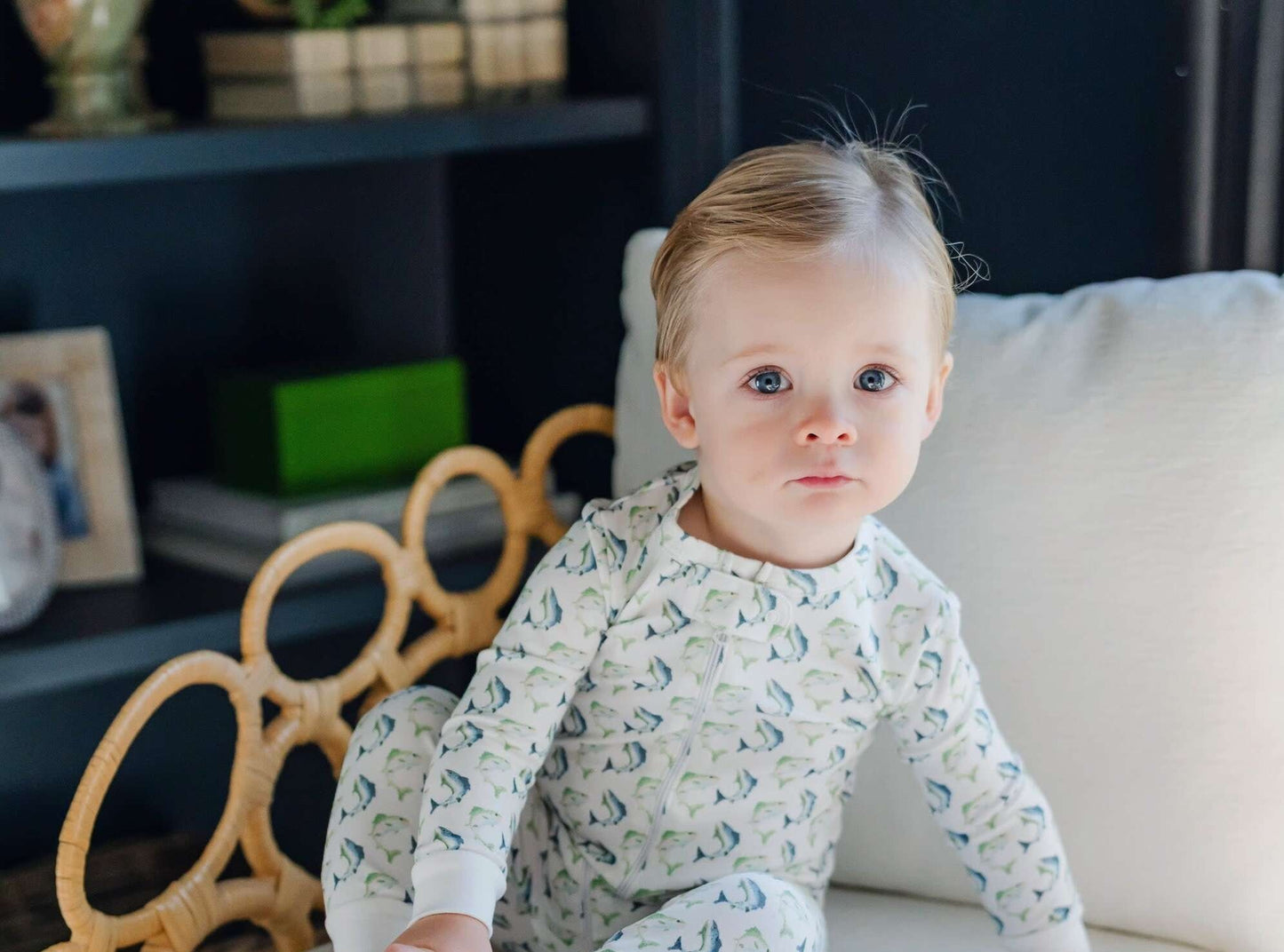 Parker Pima Zip Pajamas - Jumping Trout