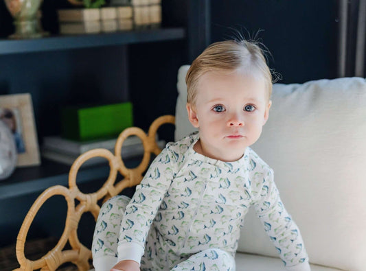 Parker Pima Zip Pajamas - Jumping Trout