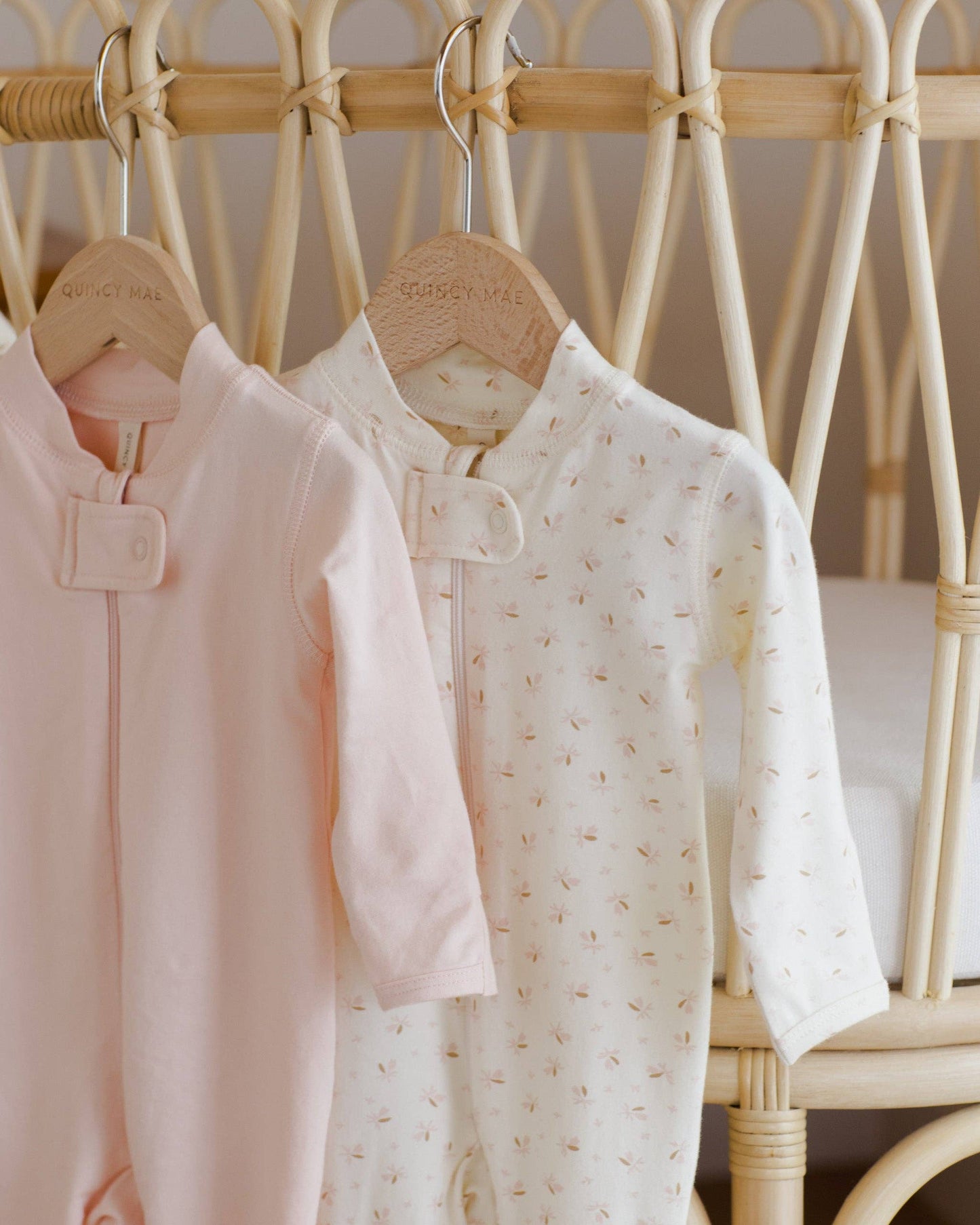 Organic Zip Footie- Fleur