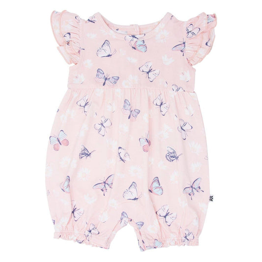 Butterfly Daisy Bamboo Ruffle Romper