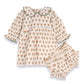 Organic Linen Ina Block Floral Dress and Bloomer Set